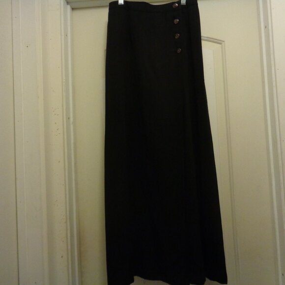 EDWARDIAN VICTORIAN STYLED GIRL BLACK TENCELL MAXI SKIRT BY COLDWATER CREEK 8 - Picture 2 of 8